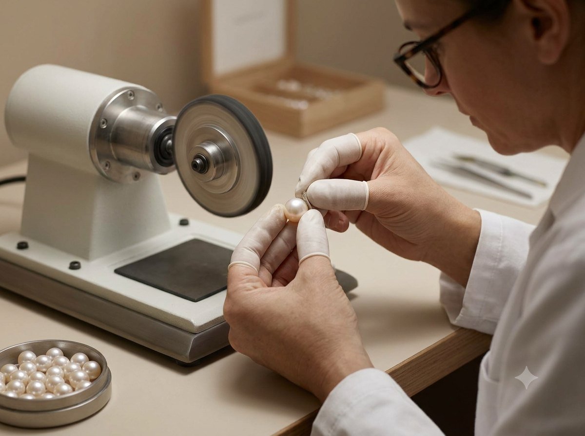 Pearl cleaning, polishing and treatment
